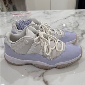 Women's Lavender and White Jordan 11 Sneakers 9.5